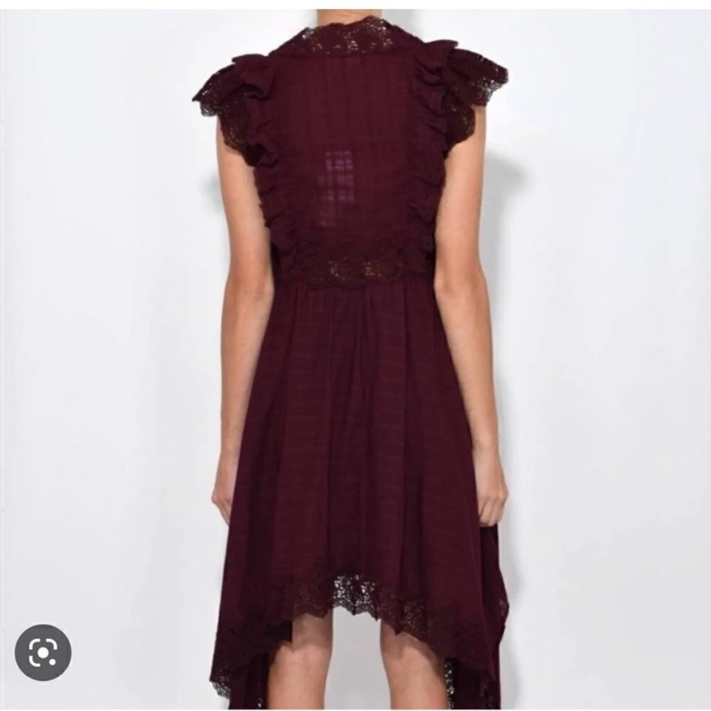 Ulla Johnson Burgundy High Low Dress
